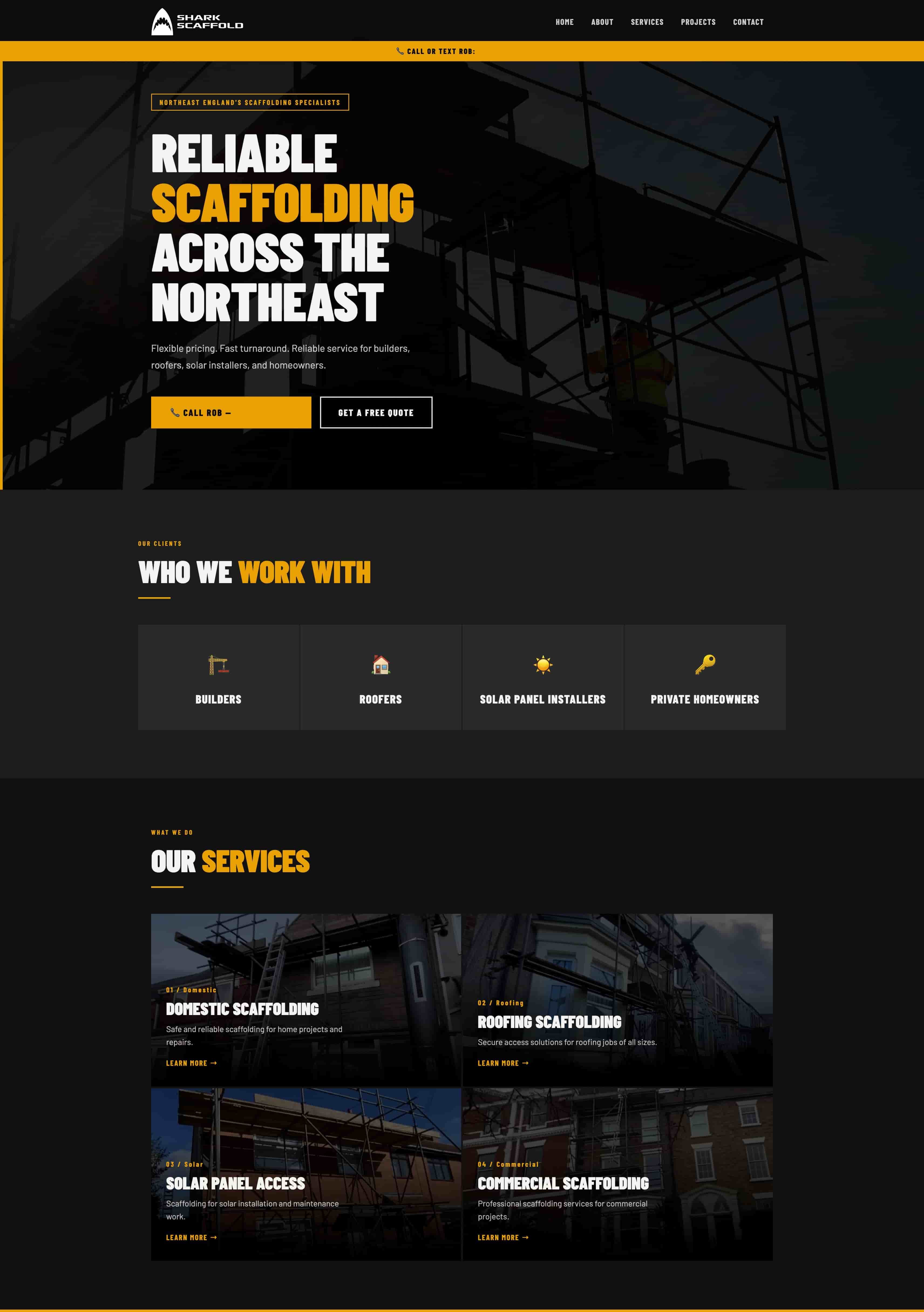 Scaffolding company website preview